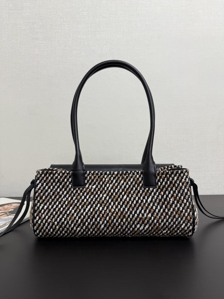 Chanel Woven Tweed and Smooth Leather Flap Bag