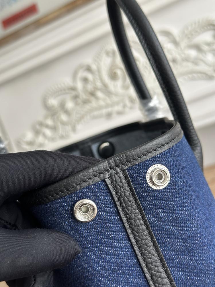 Hermes Néo Garden Party Mini Bag 23cm - Navy & Black