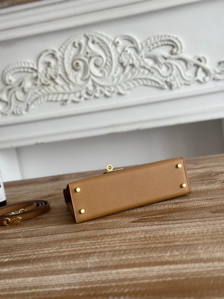 Hermes Mini Kelly II Bag 19cm - Camel / Gold Hardware