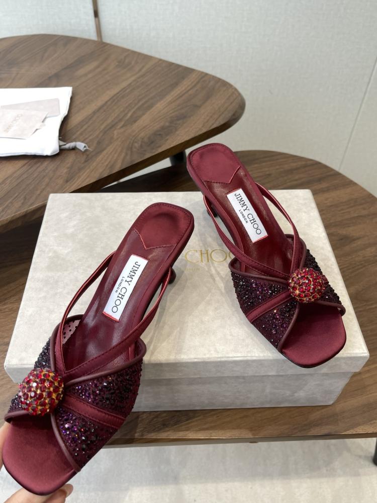 Jimmy Choo Crystal Sphere Open-Toe Mules 35-41
