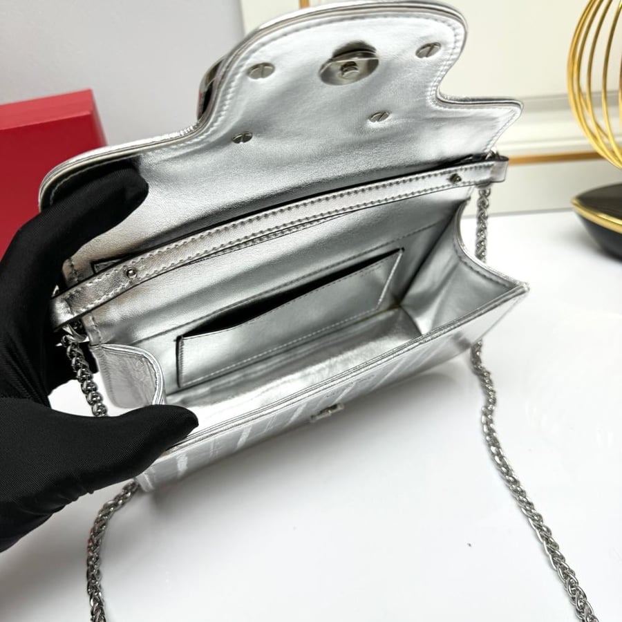 Valentino Garavani Loco Calfskin Leather Bag