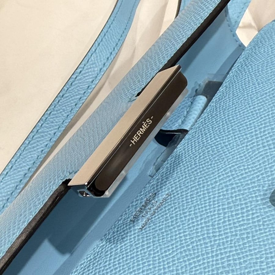 Hermes Constance Elan Bag 24cm - Sky Blue / Silver Hardware