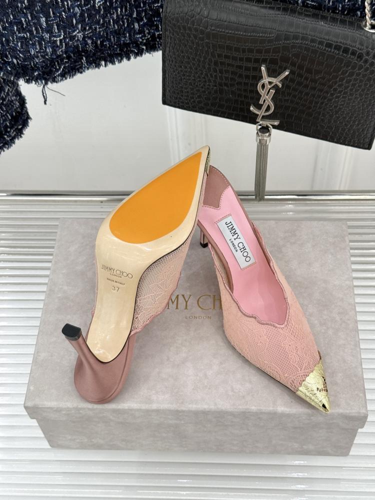 Jimmy Choo Lace Cap-Toe Mules 35-41