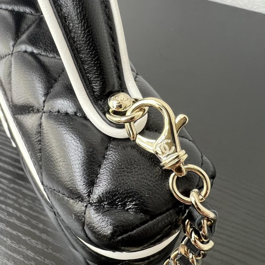 Chanel Quilted Grained Leather Vanity Case