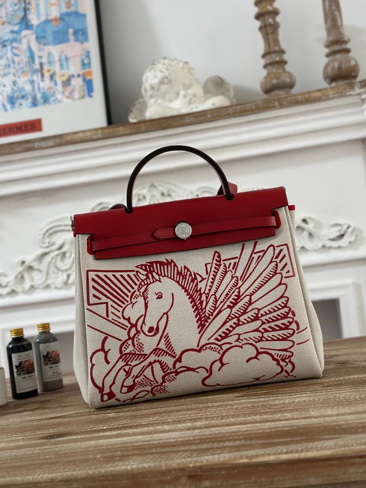 Hermes Herbag Zip 31 (Printed & Patterned Canvas Edition)