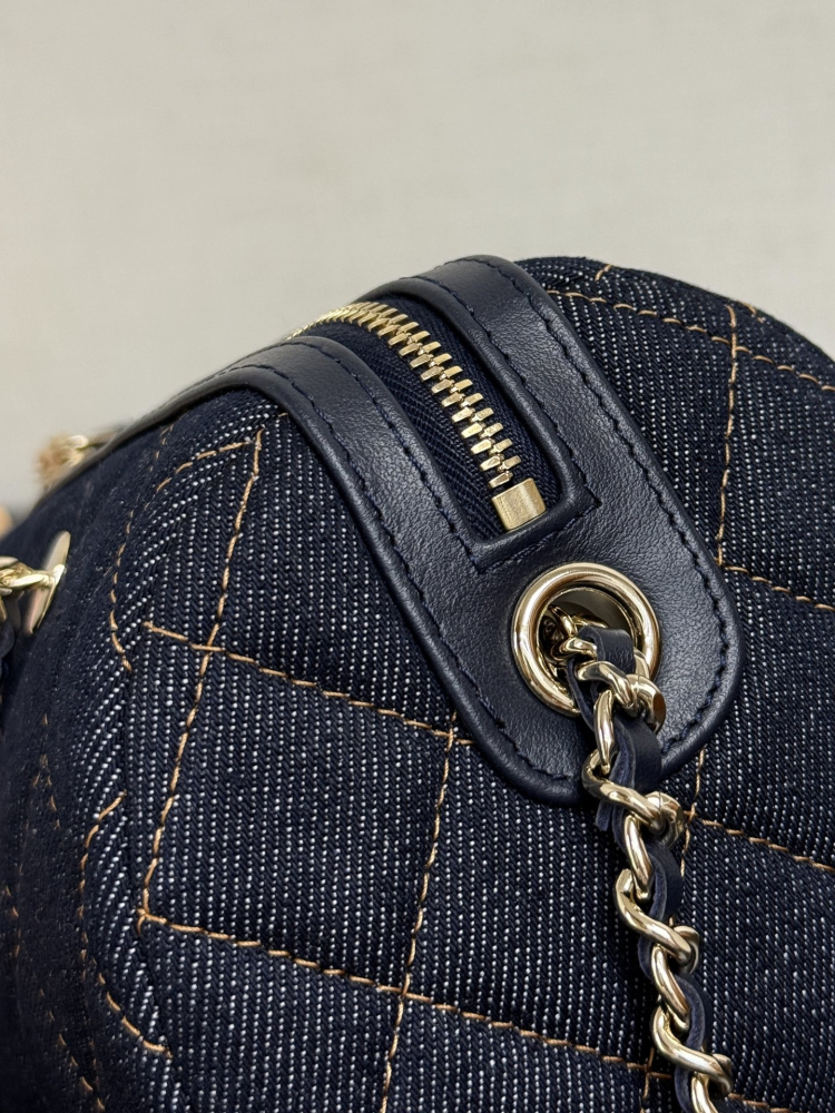 Chanel CC Quilted Denim Trip