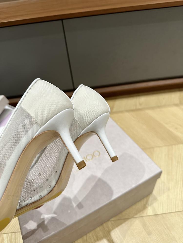 Jimmy Choo Crystal Embellished Mesh Pumps 35-41