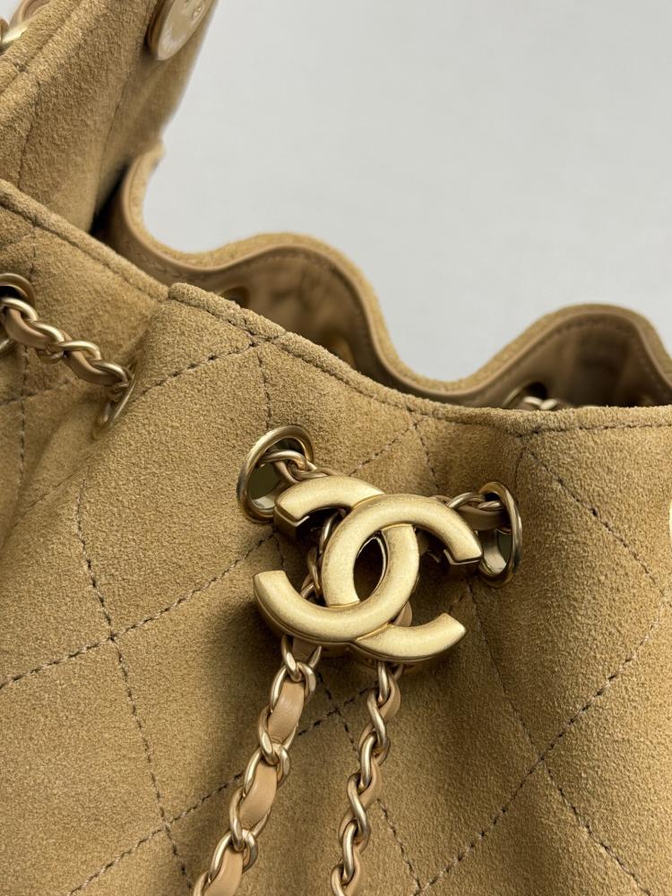 Chanel Quilted Drawstring Tote Bag