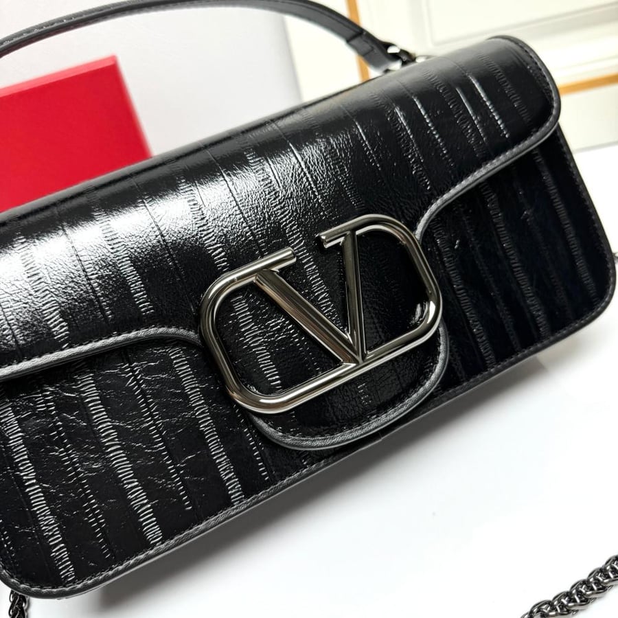 Valentino Garavani Loco Calfskin Leather Bag