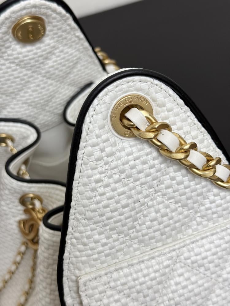 Chanel Quilted Drawstring Tote Bag