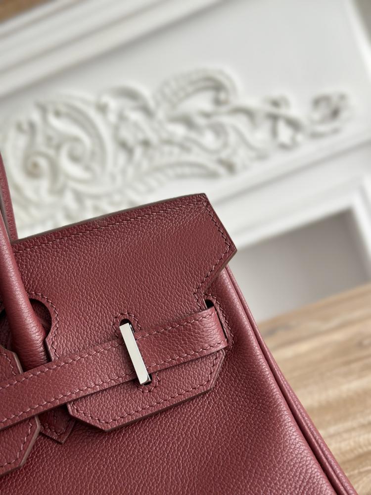 Hermes Mini Kelly II Bag 19cm - Burgundy / Silver Hardware