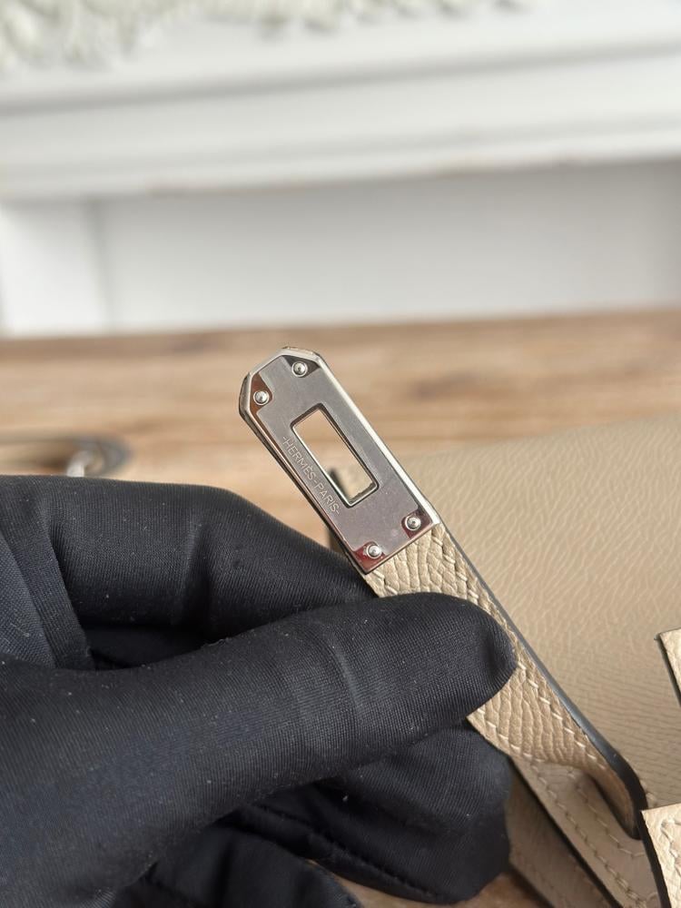 Hermes Mini Kelly II Bag 19cm - Taupe / Silver Hardware