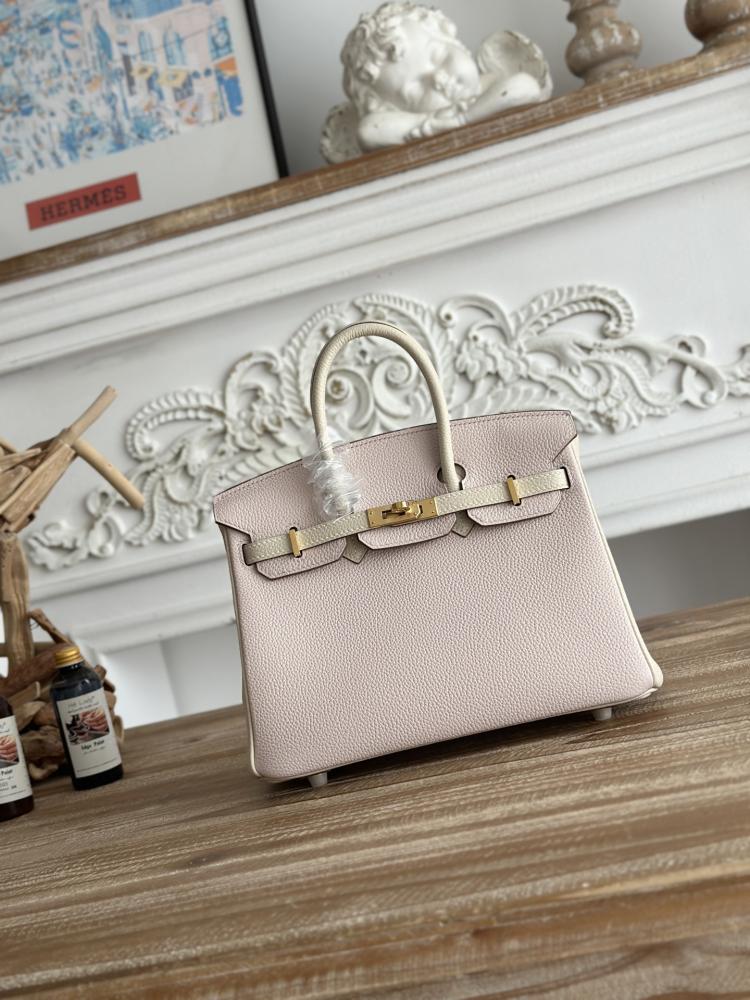 Hermes Birkin Bag 25/30cm - Light Pink & Ecru