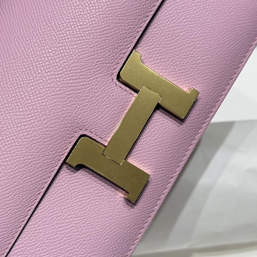 Hermes Constance Elan Bag 24cm - Mauve / Gold Hardware