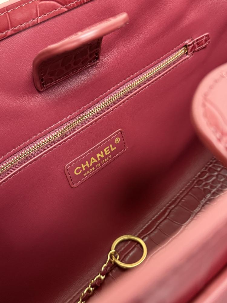 Chanel Croc-Embossed Leather Tote Bag
