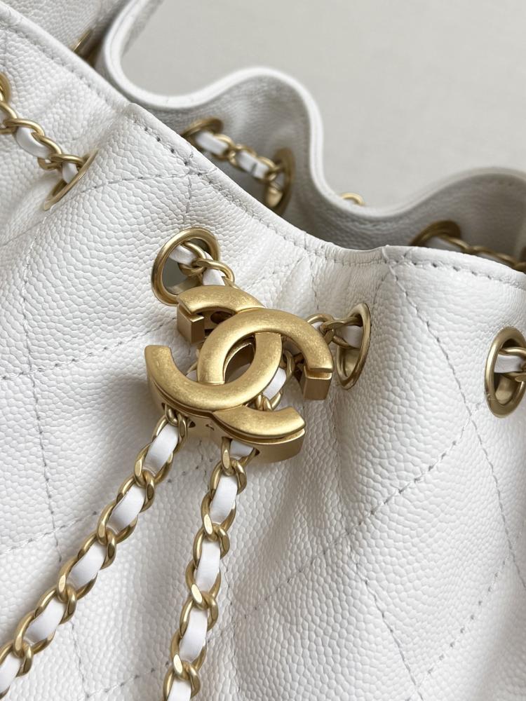 Chanel Quilted Drawstring Tote Bag