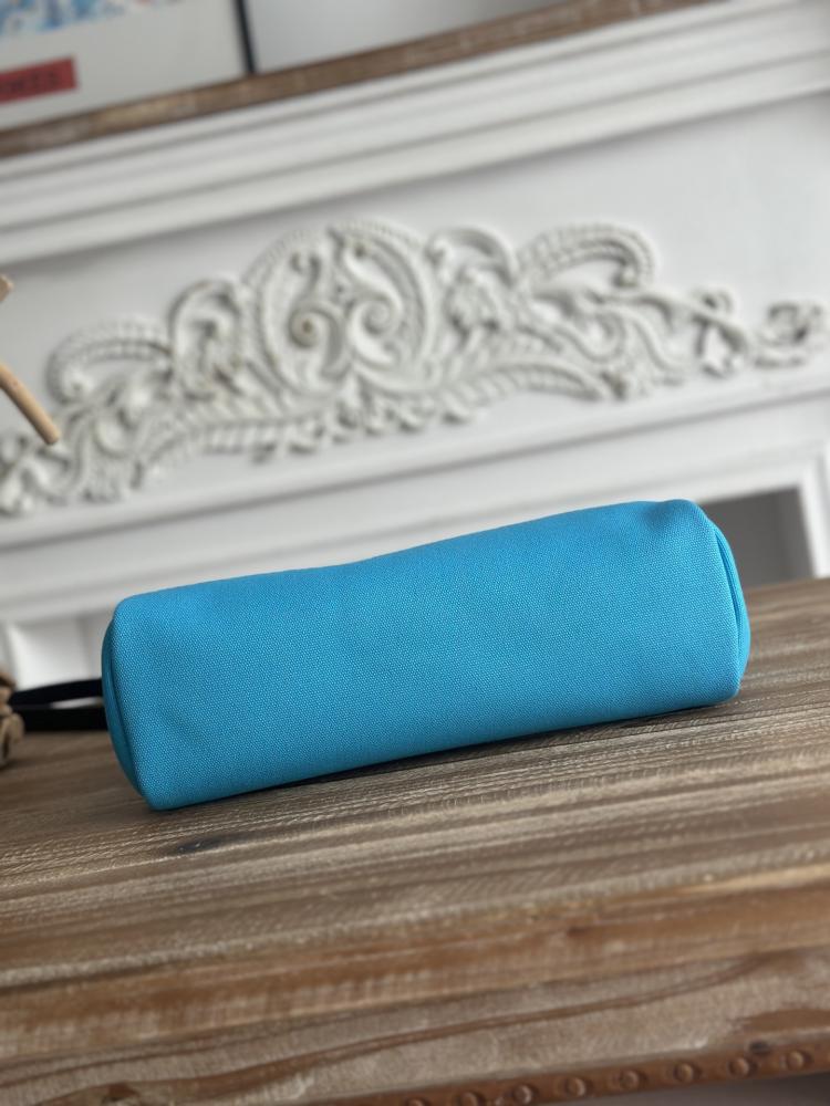 Hermes Herbag Zip Bag 31cm - Turquoise Blue & Black
