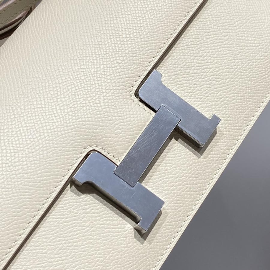 Hermes Constance Elan Bag 24cm - Ecru / Silver Hardware