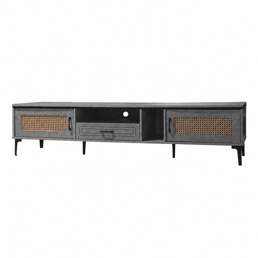 وحدة تلفاز ماليزية 200 سم باللون الرمادي