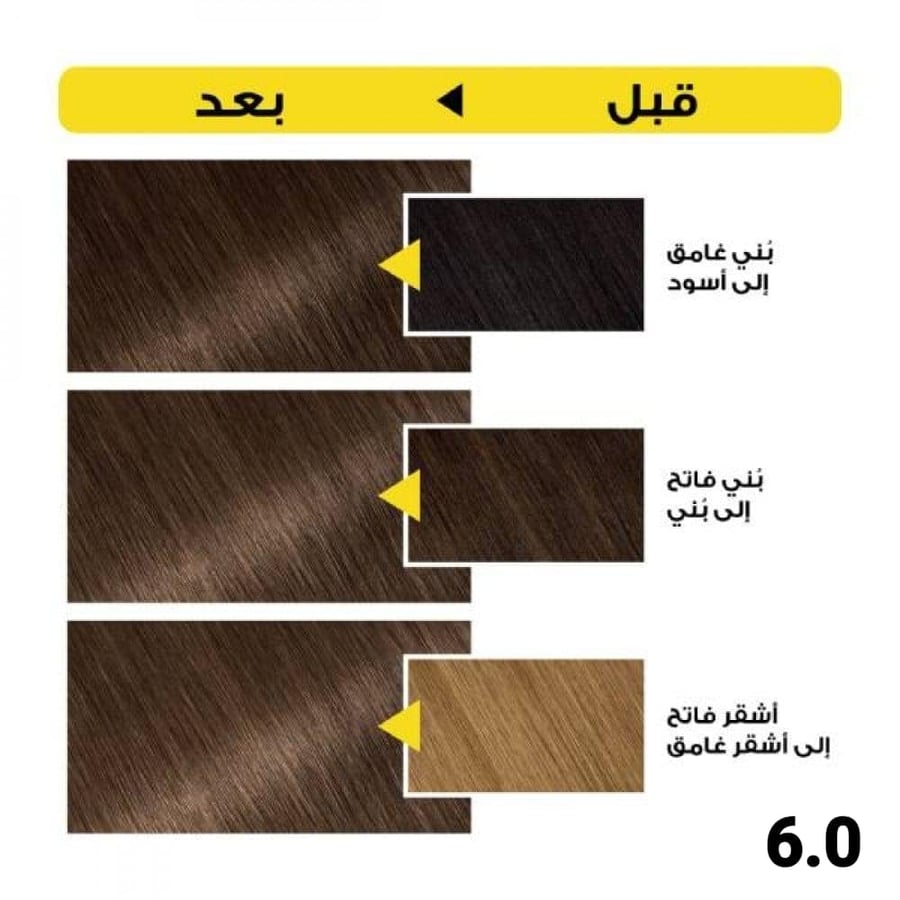 صبغة الشعر خالية من الأمونيا أوليا مع 60% من الزيوت من ماركة غارنيية - 6.0 بني فاتح
