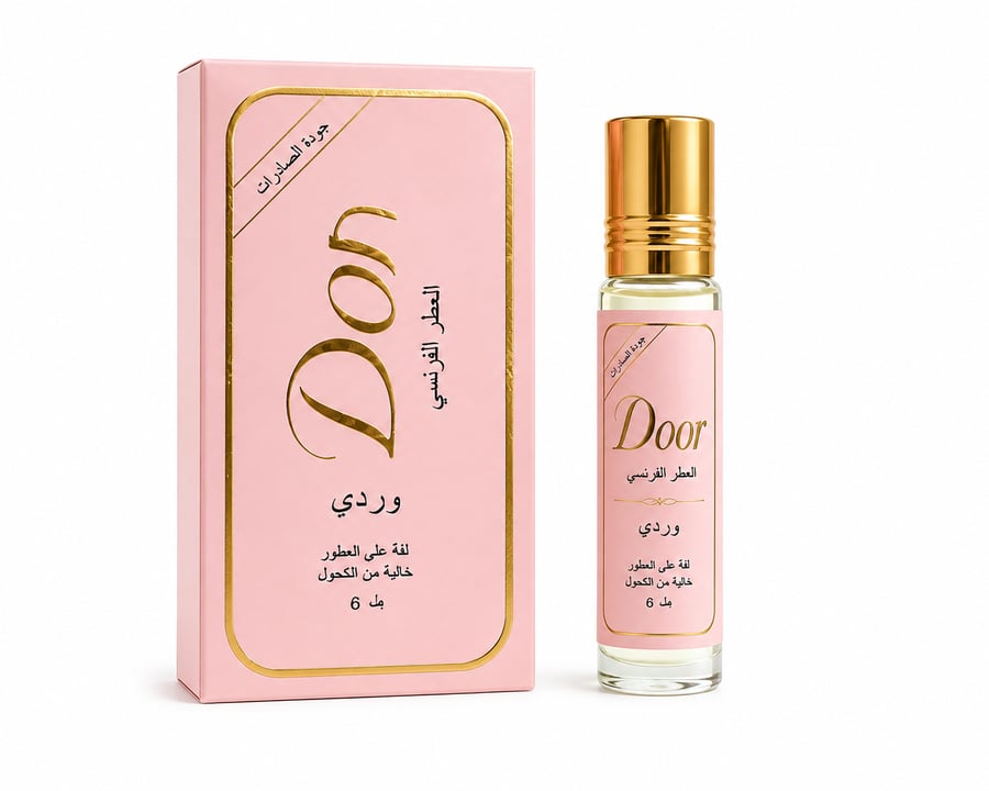 عطر زيتي فرنسي وردي من الكحول من ماركة دون - 6 مل