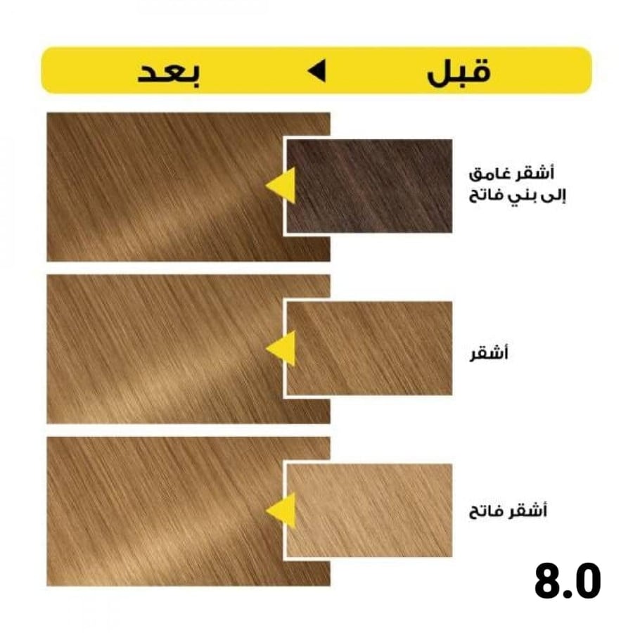 صبغة الشعر خالية من الأمونيا أوليا مع 60% من الزيوت من ماركة غارنيية - 8.0 اشقر