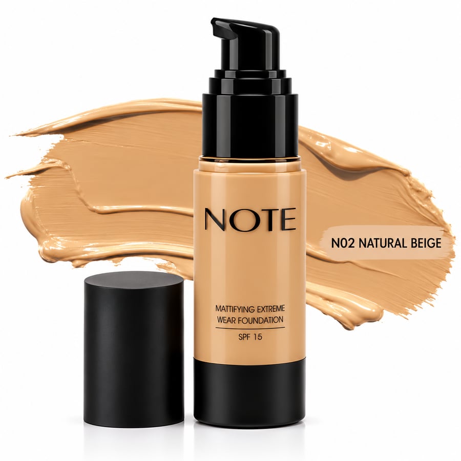 Foundation Mattifying Extreme Wear from brand Note - N02 Natural Beige