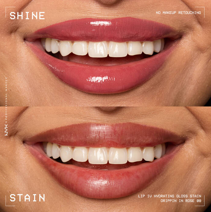 قلوس شفاه لامع Lip IV من ماركة ان واي اكس - 08 Drippin' In Rose