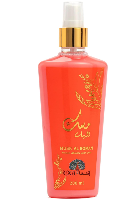 معطر الجسم و المناطق الحساسه مسك الرمان من ماركة اكسا - 200 مل