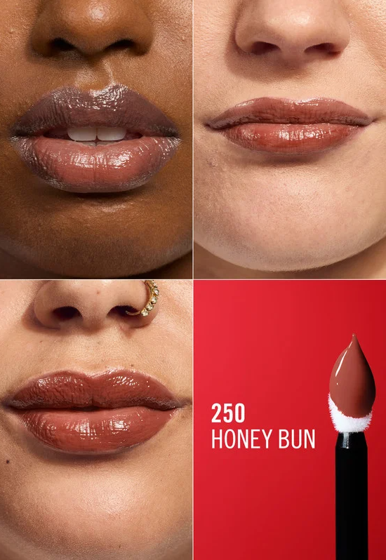 احمر شفاه سائل ثريل سيكر ليب لاتكس من ماركة ريميل - HONEY BUN 250