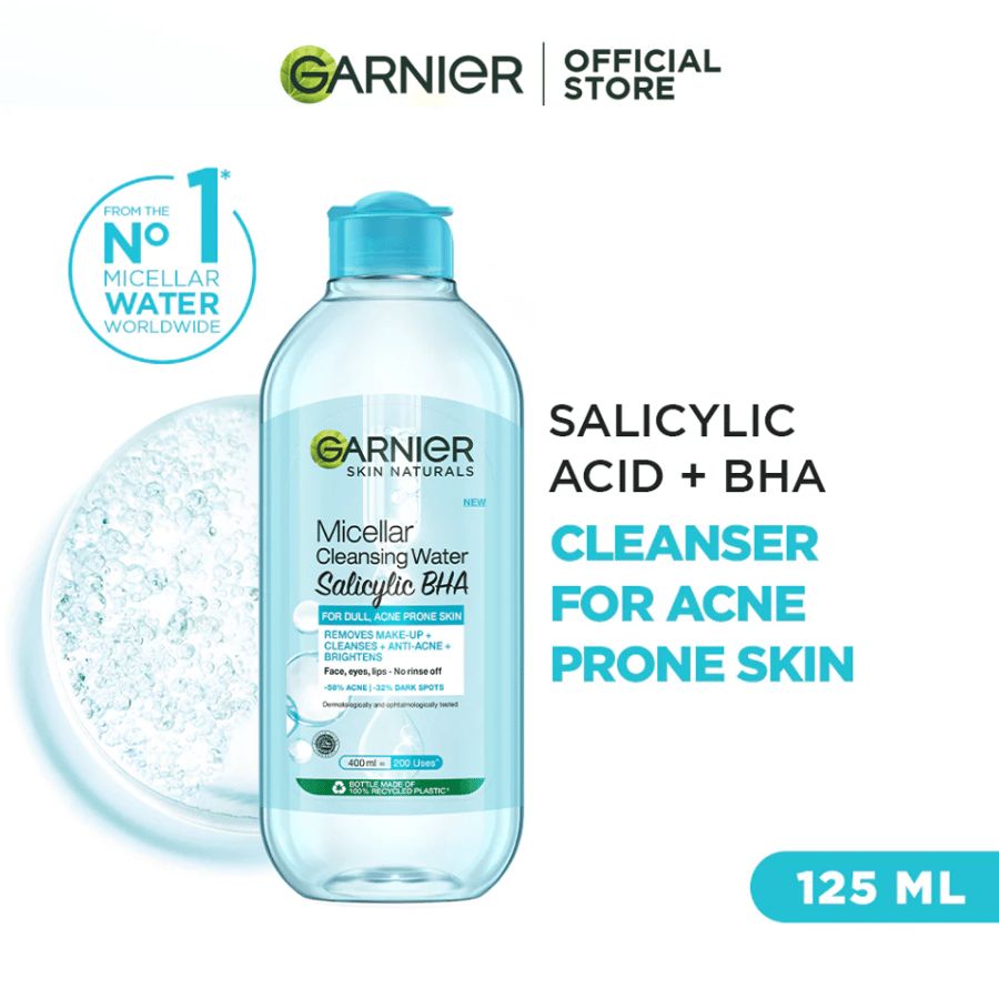 Garnier Micellar Water Makeup Remover with Salicylic Acid – 125 ml
