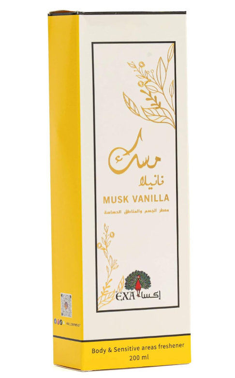 معطر الجسم و المناطق الحساسه مسك فانيلا من ماركة اكسا - 200 مل