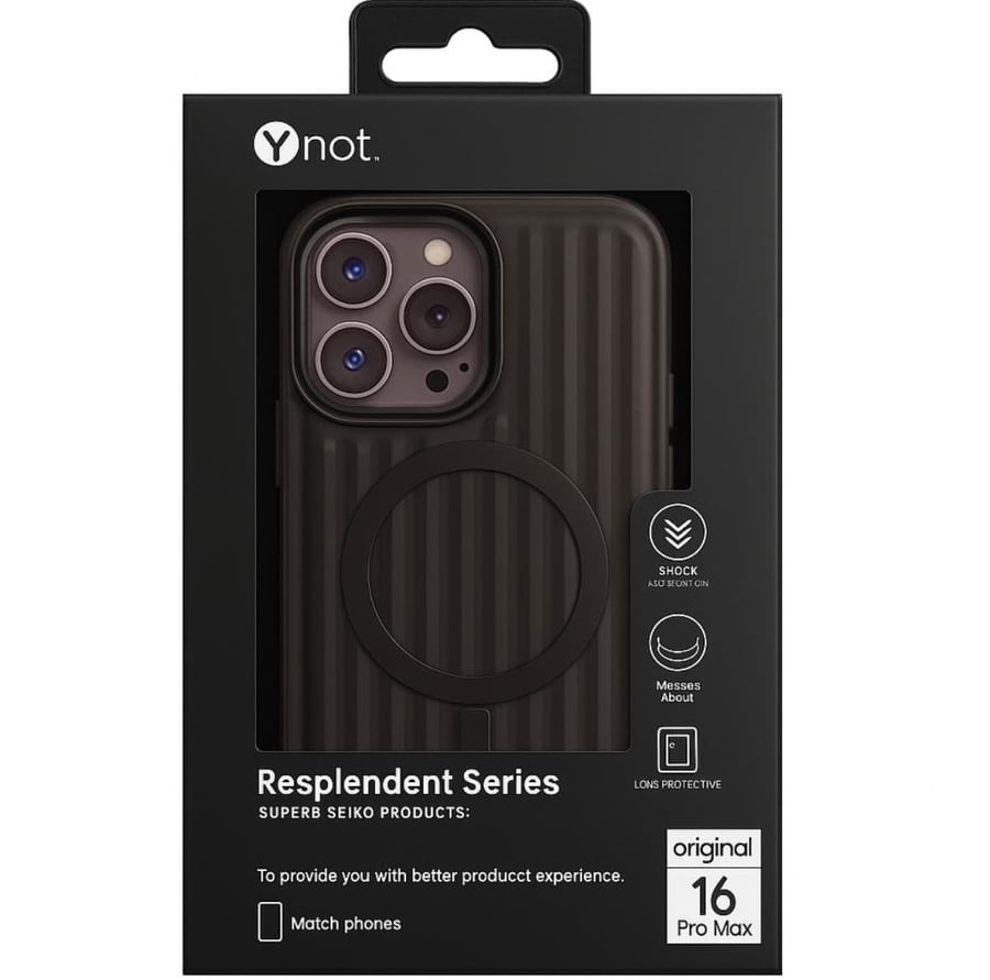 Y-NOT IPHONE COVER 16 PRO MAX BLACK