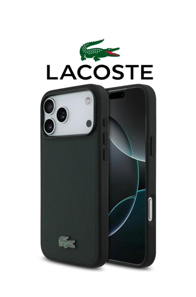 Lacoste Magsafe Petit Pique Hard Case With Lacquer Metal Logo For iPhone 18 Pro Max