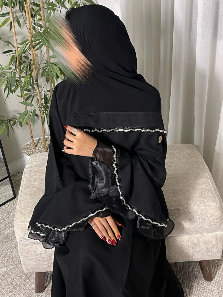 عباية ترف فرنسي -قماش إنترنت قصة العبايه A