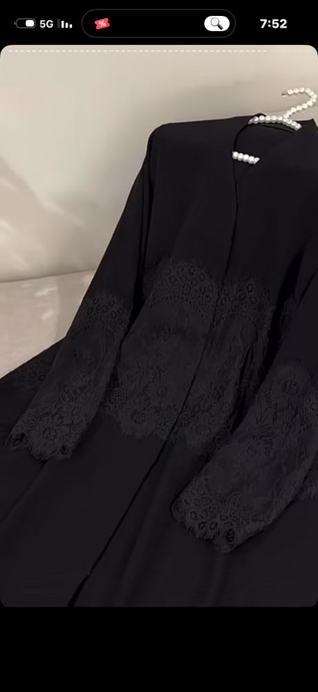 عباية الدانتيل بليزر-نص كلوش -قماش بليزر كريب لندن مقفله ازارير