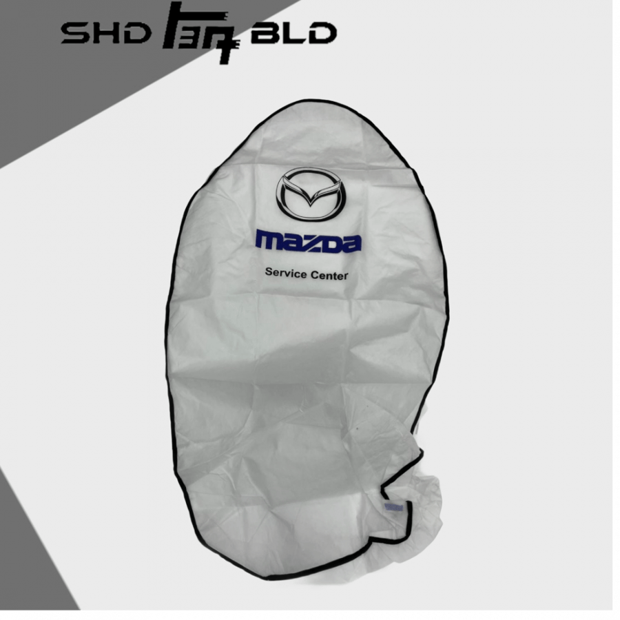 Front seat fabric set with Mazda logo