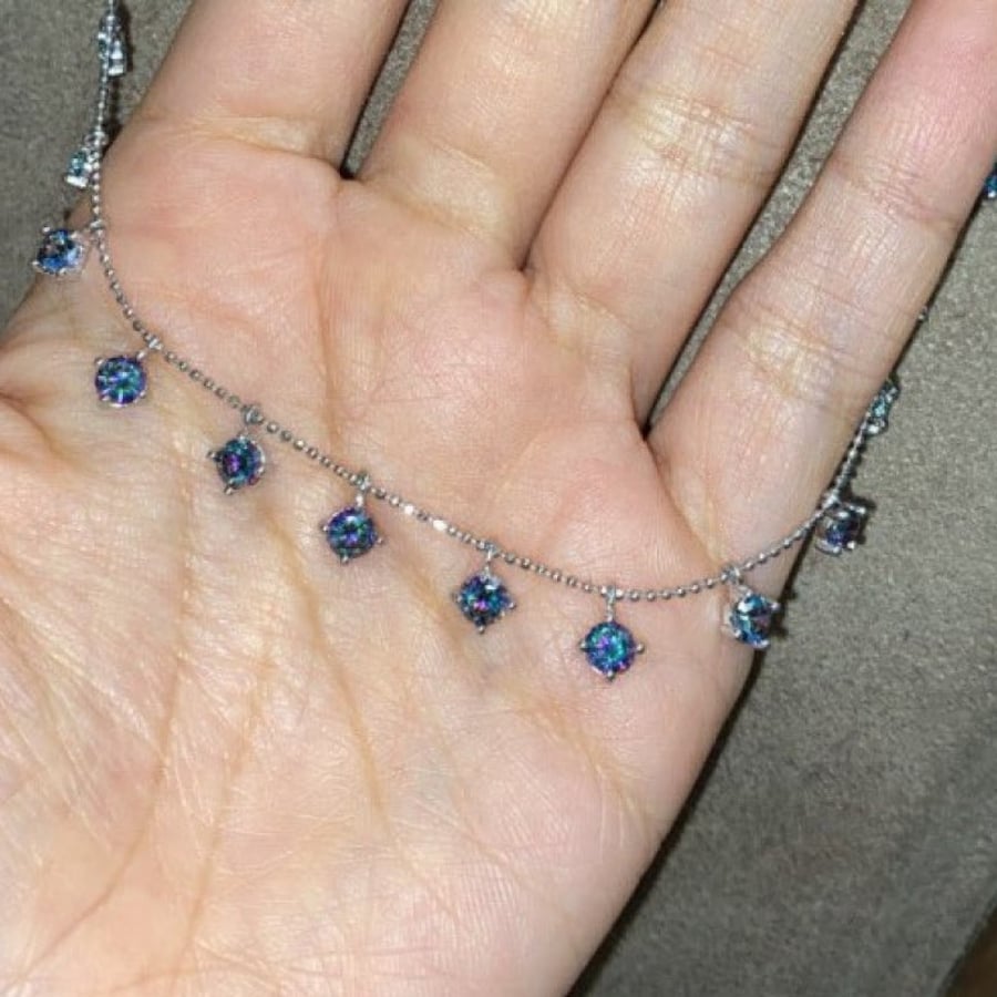 تشوكر حجر Topaz فضة استرلينية عياز 925
