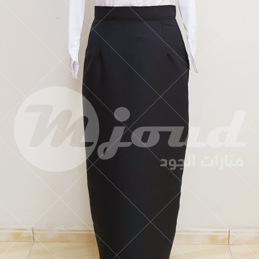 تنورة طويلة  سادة - أسود