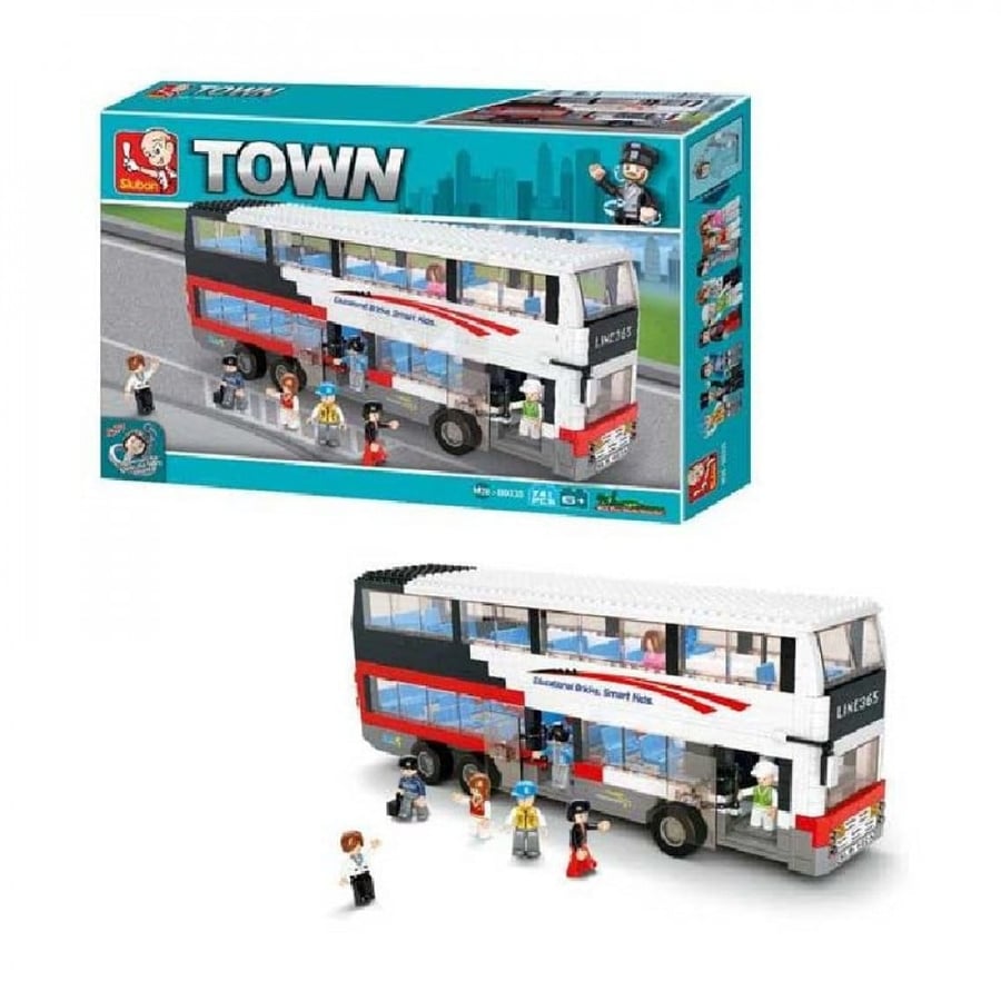 سلوبان, قطع تركيب, الباص المزدوج, ألعاب, Toy Bus, Sluban