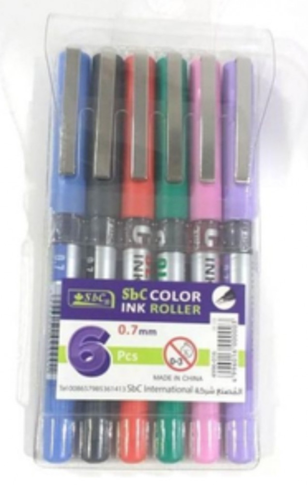 طقم 6 لون قلم سائل 0.7 SBC