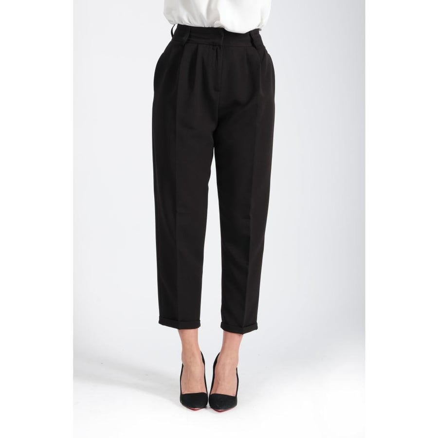 Londonella Pants with High rise - Black - 100139