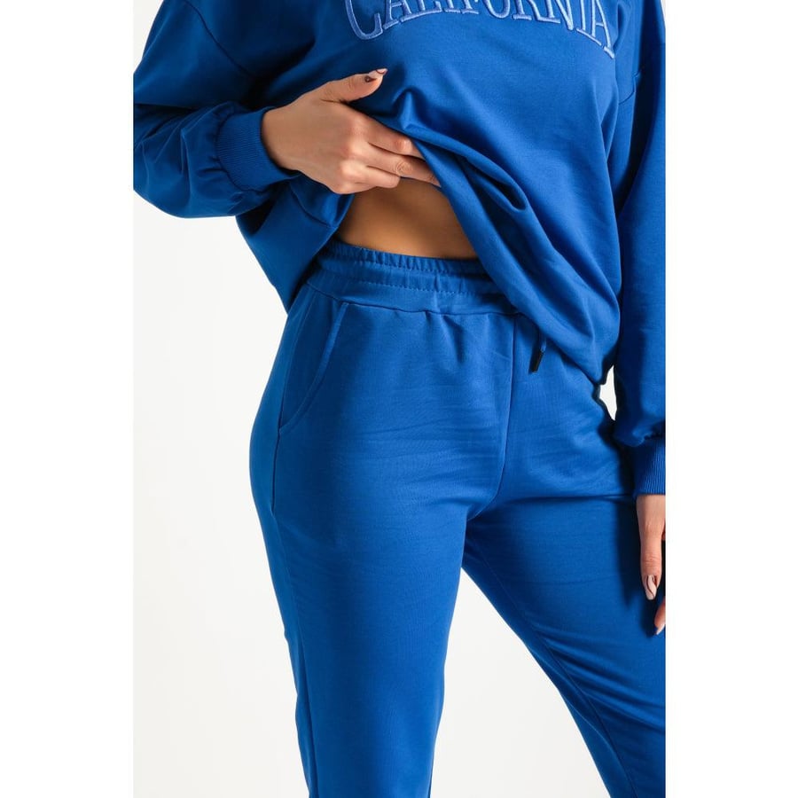 Londonella High Neck Sports Set With Elasticated drawstring waist - Blue - 100194