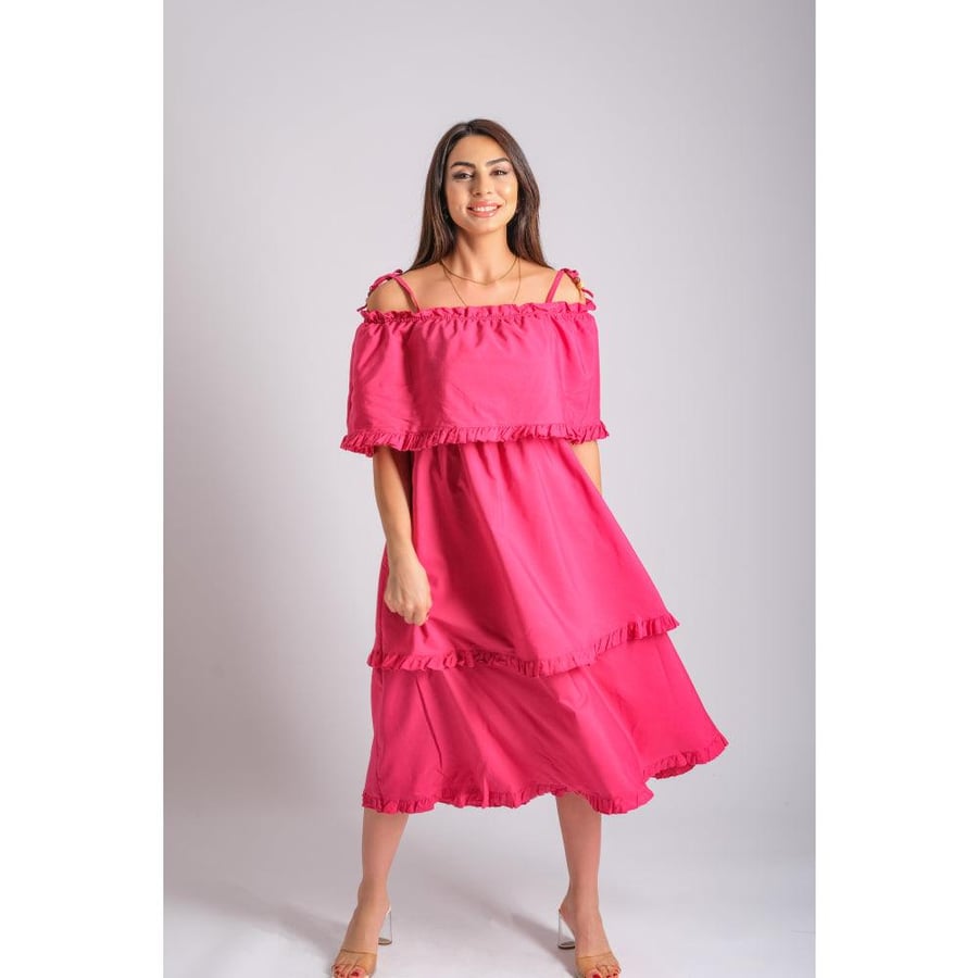 Londonella Women's half Lantern Sleeves Off-shoulder style Dress - 100204