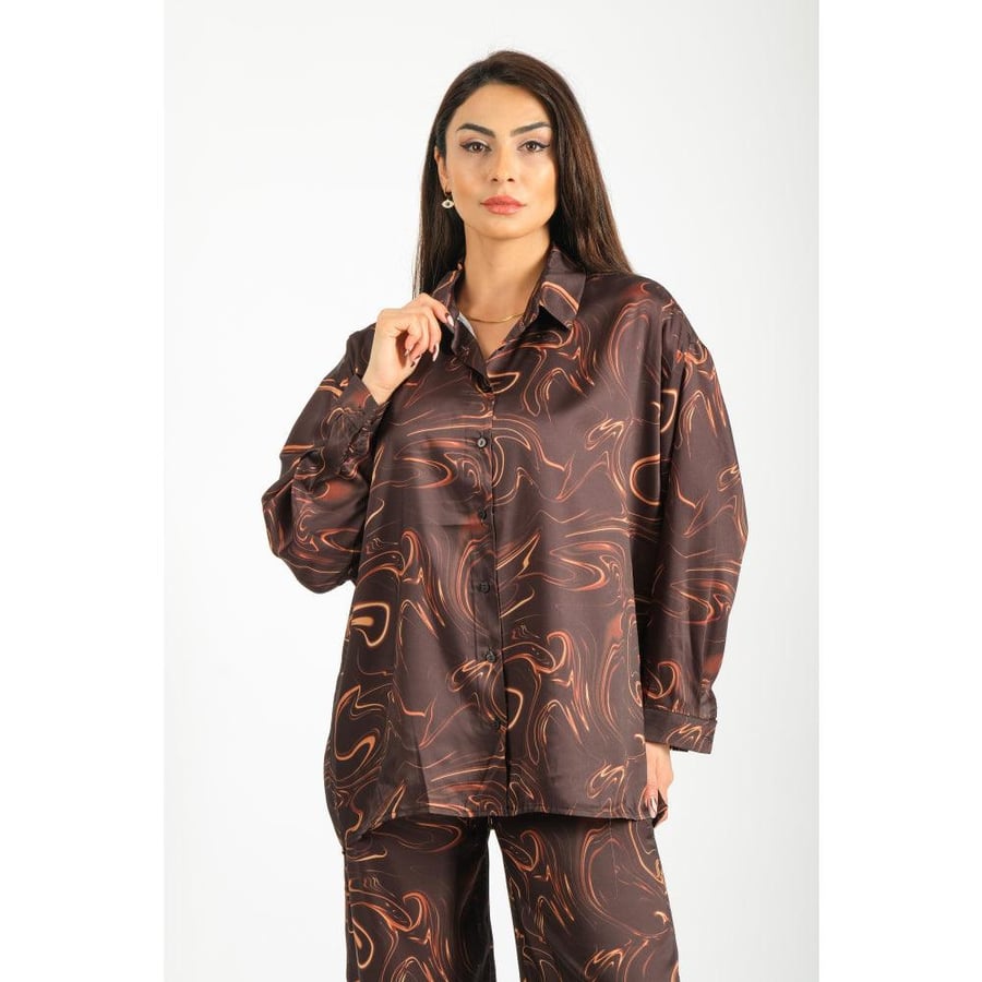 Londonella set Printed Design - Brown - 100128