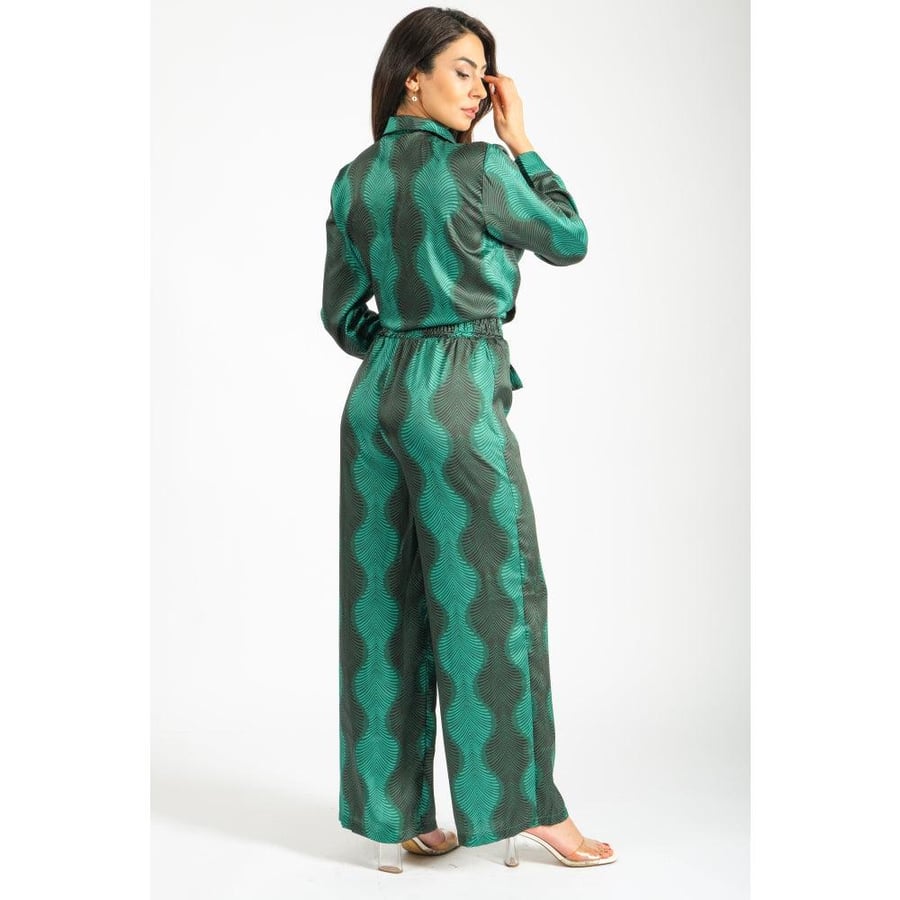 Londonella Set Satin Fabric - Green - 100127