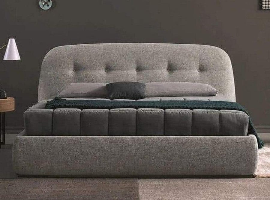 الهوم سرير مقاس كوين 200x150x140 سم - رمادي - AL-540
