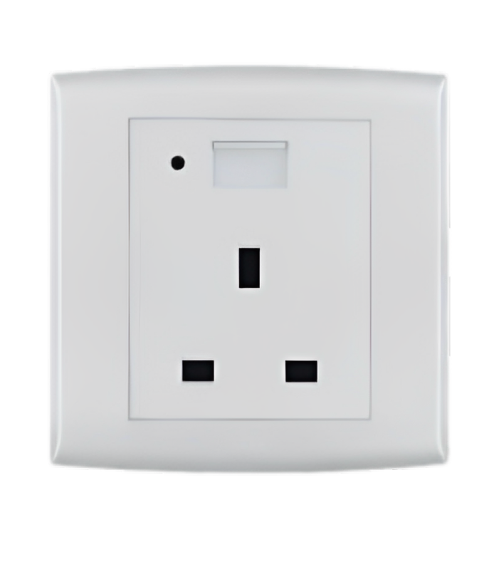 فيش 13 أمبير مع USB عادي  أبيض