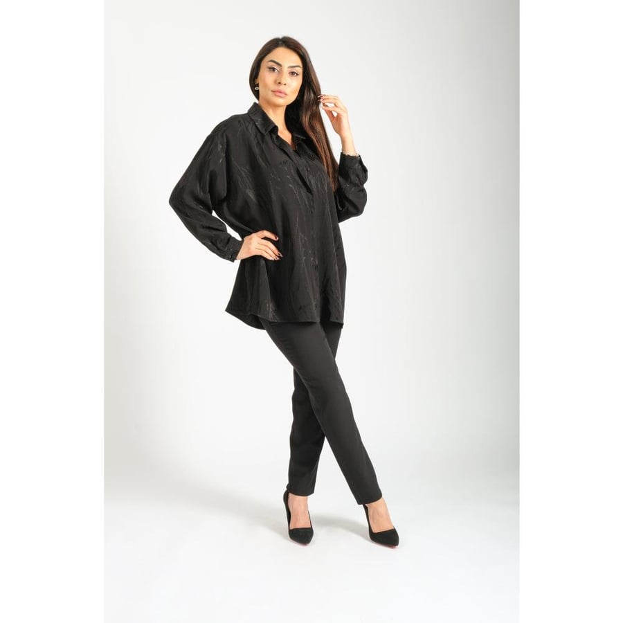 Londonella Shirt With Button placket - Black - 100142