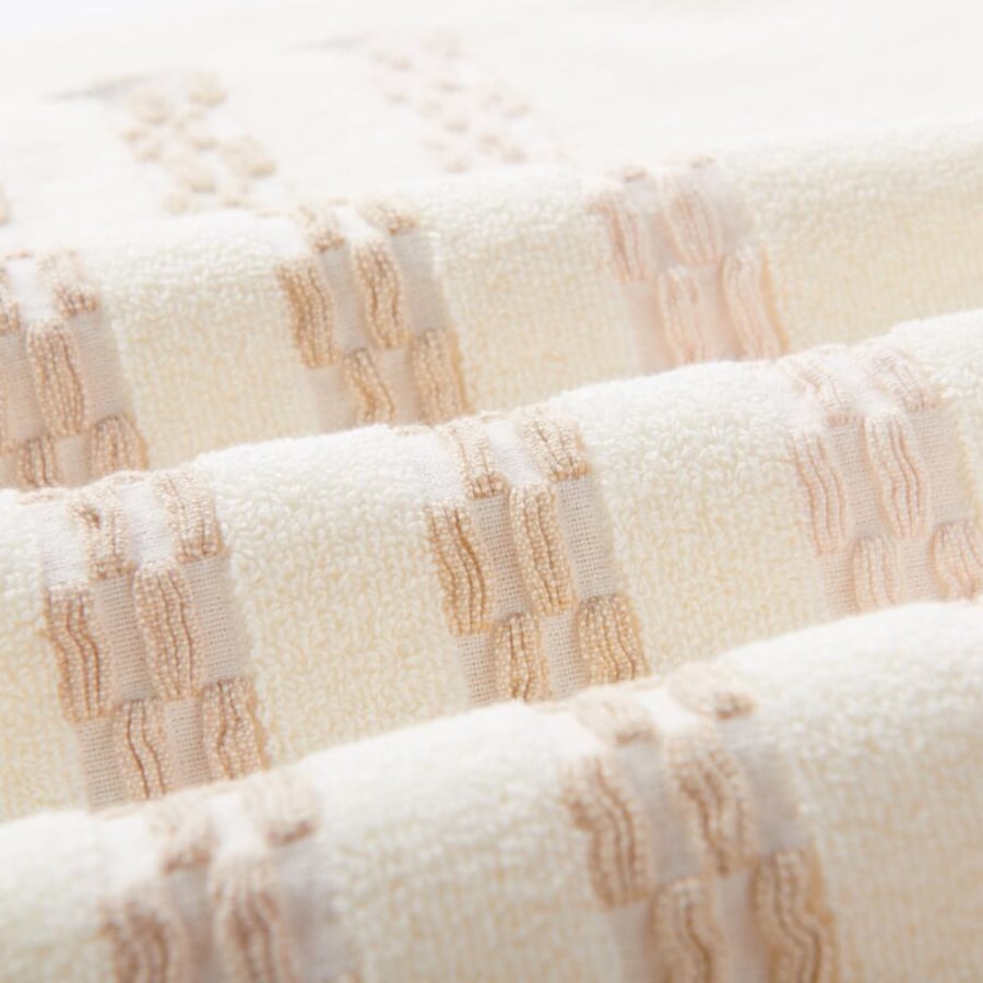Cannon Jacquard Cotton Bath Towel 140×70 cm - Off-White
